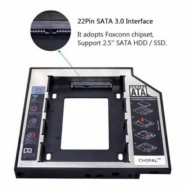 SSD HDD Caddy slim 12.7mm SATA DVD HARDISK