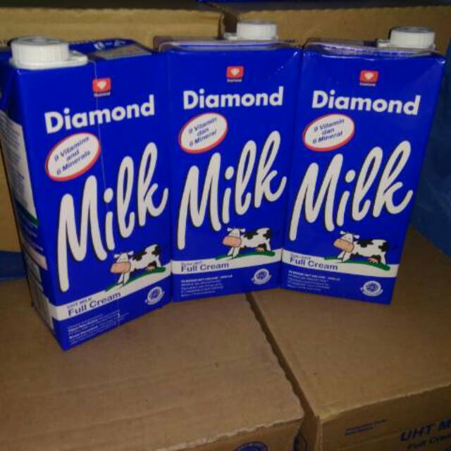 

RK 01 Susu UHT Diamond 1Liter x 12 (Karton) Full Cream Cokelat Lowfat 1000ml