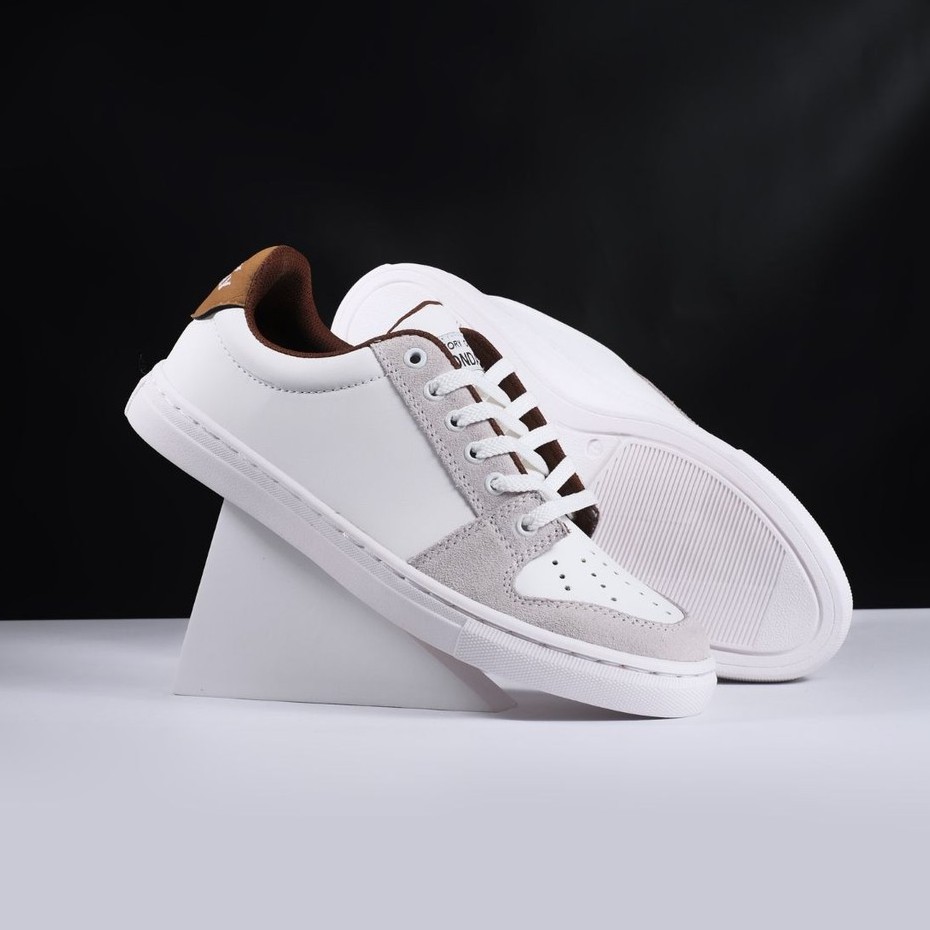 Nacht White | Sepatu Sneakers Pria Putih Original Casual Polos Cowok Ori Footwear | Monday FORIND