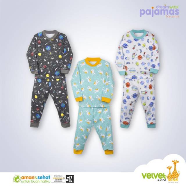 PIYAMA PANJANG MOONS STELAN PIYAMA BAYI BAJU TIDUR ANAK BAJU