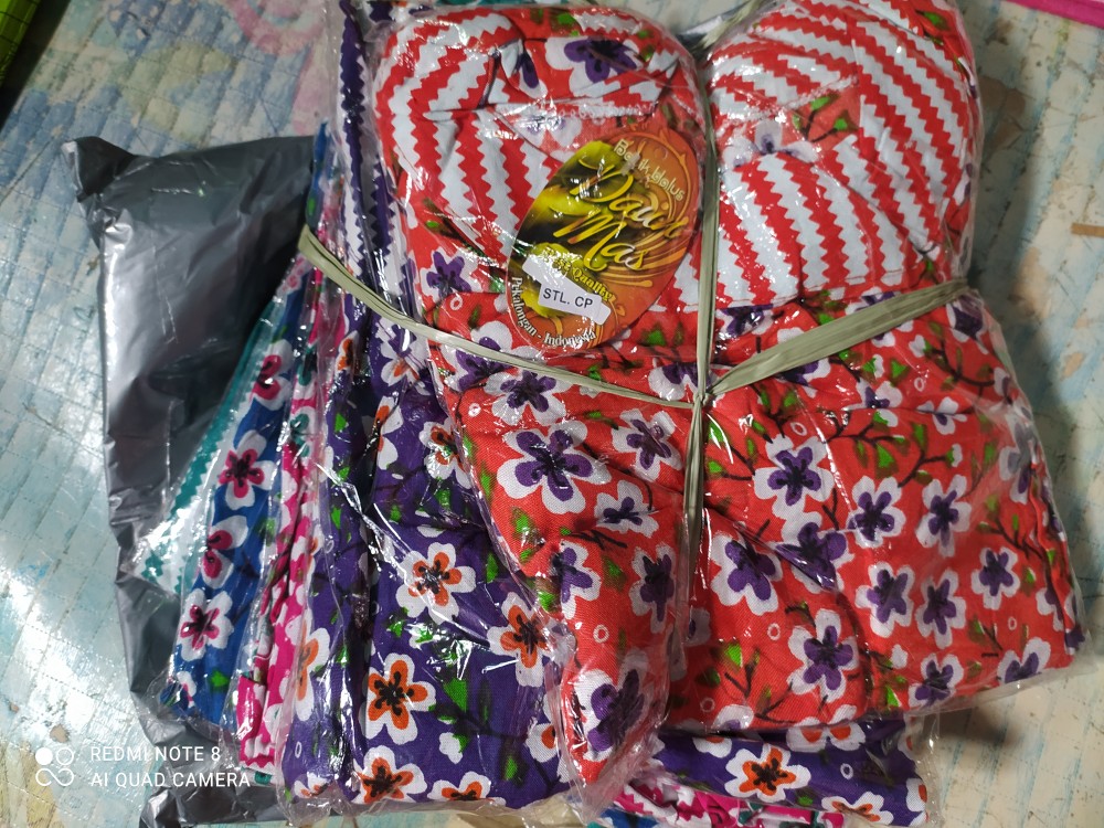 Setelan Cp Strip Bunga Bahan Santung Batik Pekalongan