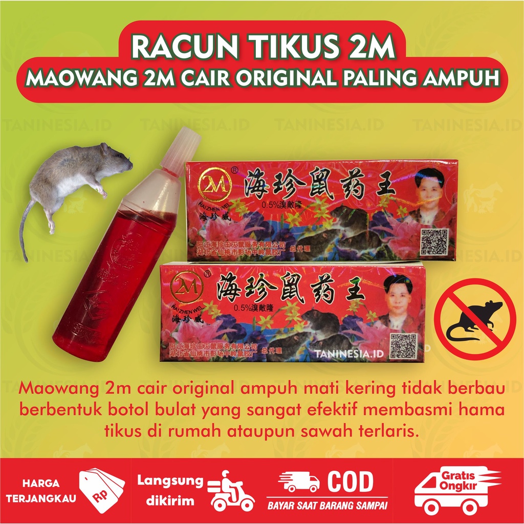 OBAT TIKUS 2M CAIR PALING AMPUH MATI KERING TANPA BAU RACUN TIKUS MAOWANG TETES