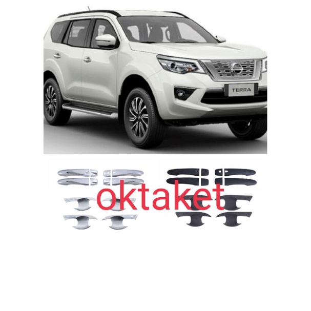 paket outer handle Nissan Terra chrome hitam