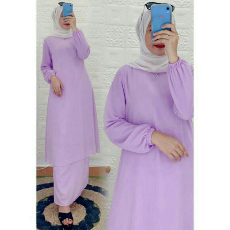 Baju Stelan Malaysia Span Polos