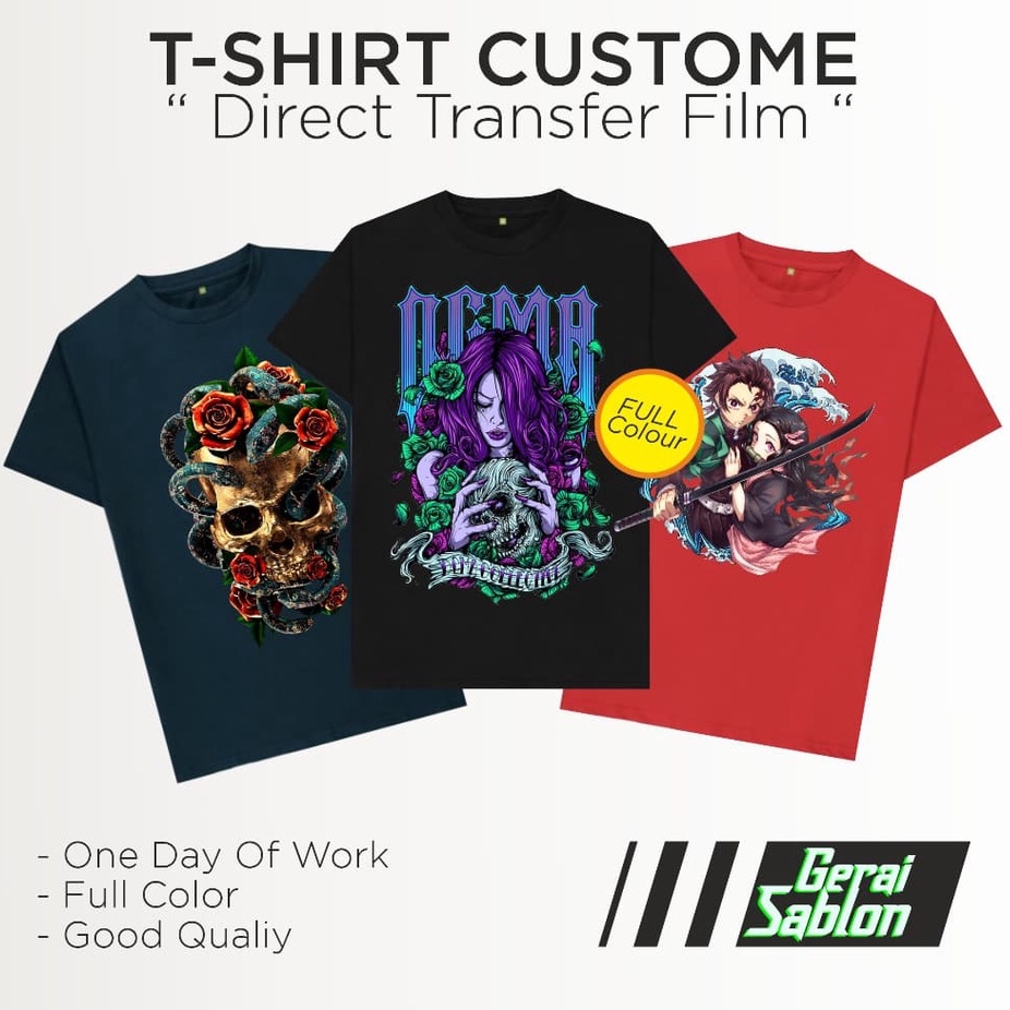 Kaos  - Sablon Kaos Satuan - Sablon, Sablon dtf, Kaos Satuan, Print