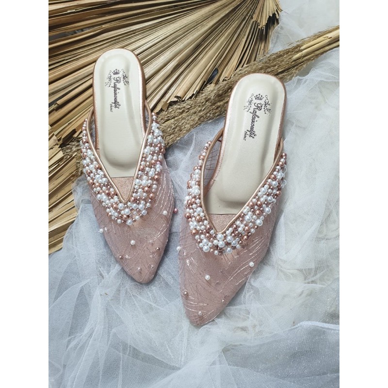 flatshoes kathy rosegold tinggi 1cm