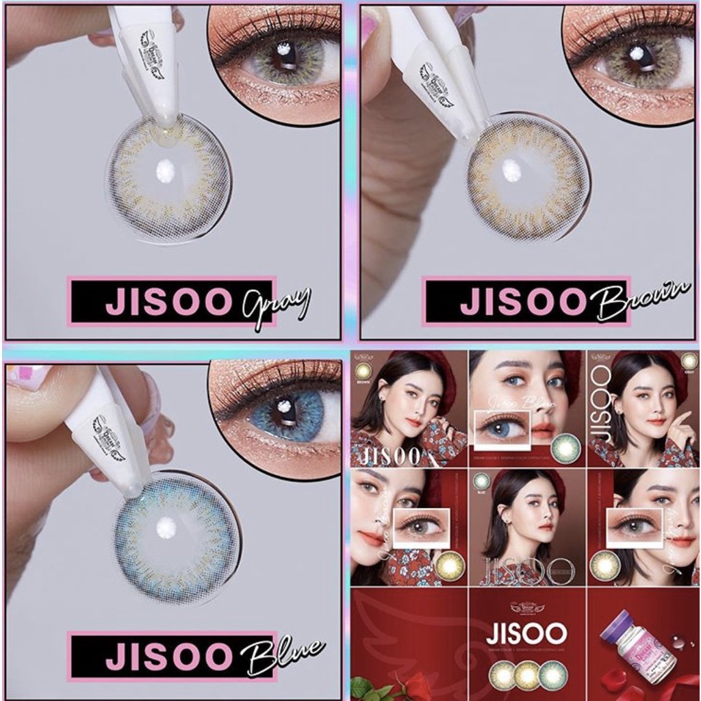 Softlens JIsoo Gray Brown Normal Minus Dreamcolor 14.5mm lensa kontk soflen