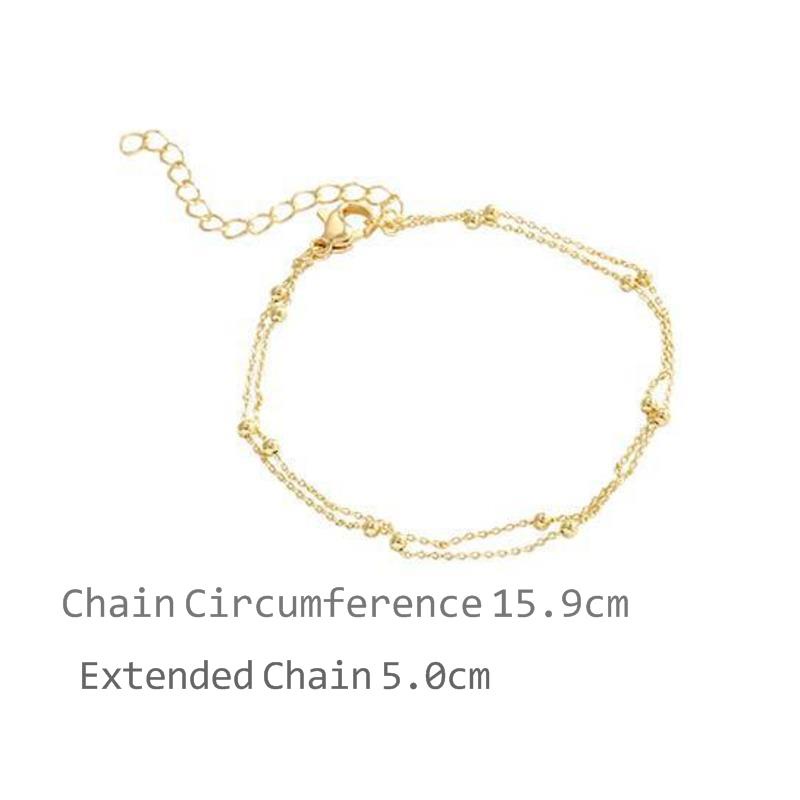 Ls Gelang Kaki Lapis Emas 18k Gaya Bangkok Untuk Wanita