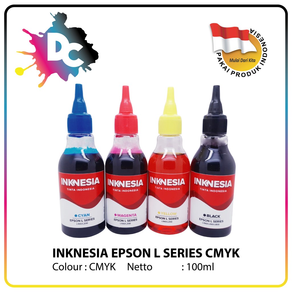 Tinta Refill Dye Inknesia L Series 100ml L120 L310 L300 L210 L350 L220 L360 L365 L1300