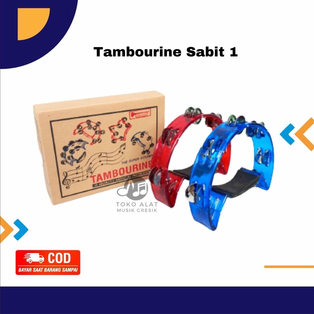 Tamborin Kecrek Sabit Alat Musik Tamborin Single/ Double