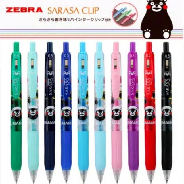 

Zebra Pulpen Sarasa Clip x Kumamon
