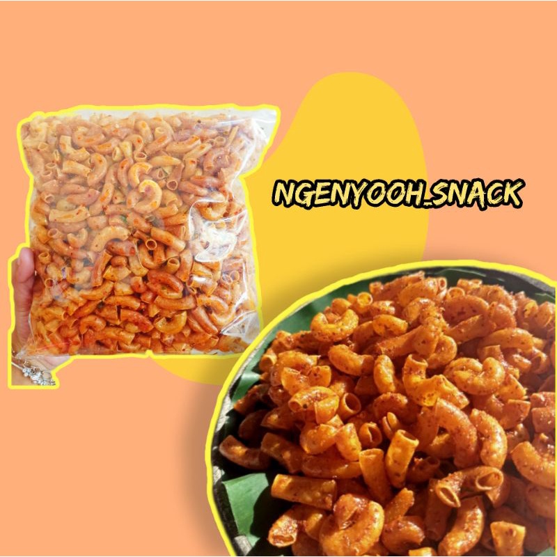 

MAKARONI CIKRUH 500GRAM / MAKARONI PEDAS DAUN JERUK / MAKARONI KRIUK / MAKARONI PIPA