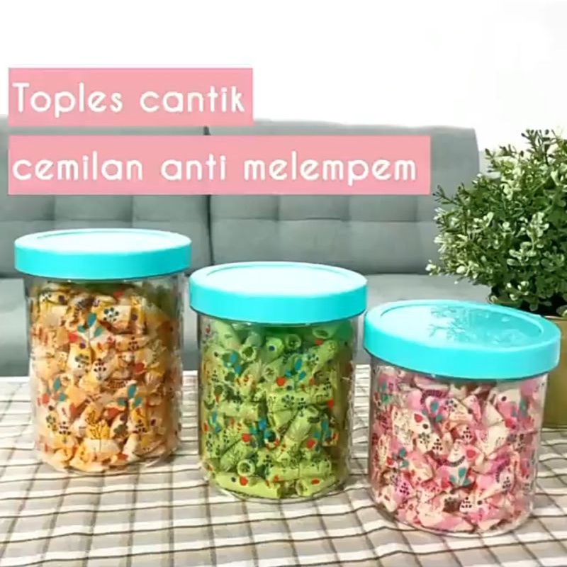 FIORE Canister 3pcs Toples Plastik Mini Eksklusif Wadah Serbaguna Bening
