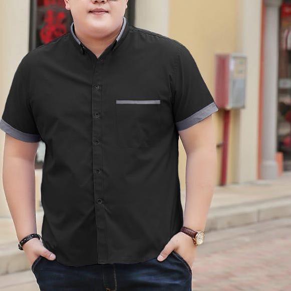✳ Kemeja BIGSIZE HEM PRIA / TOPBOY / Kemeja Atasan Jumbo Oversize Besar Pakaian Hem XXL XXXL ♕