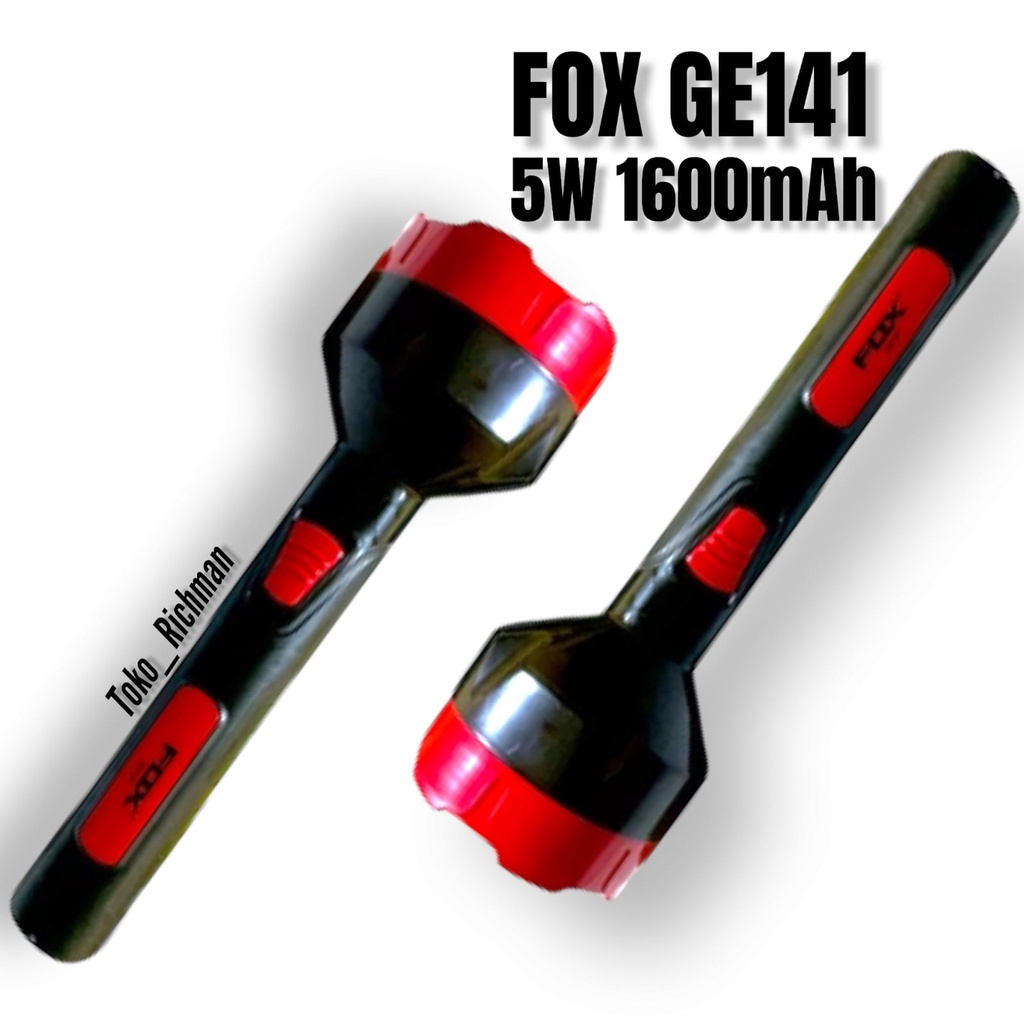 Senter FOX LED GE141 Senter Tangan Sangat Terang 5W 1600MAH