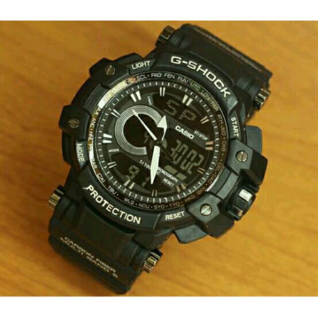 Jam Tangan Sport Casio G-shock Protection Black White Rubber Super Premium