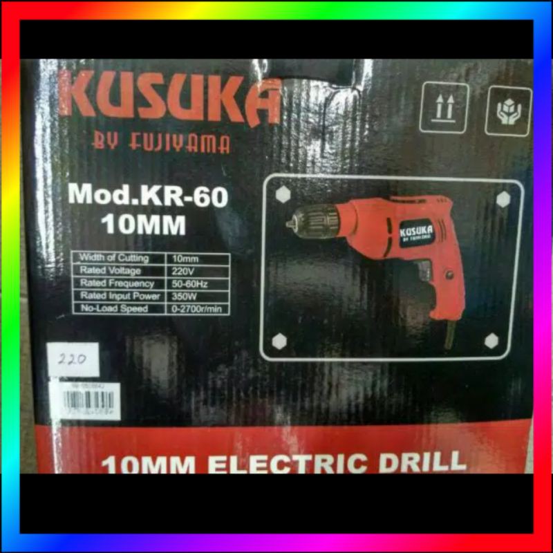 MESIN BOR KUSUKA 10 MM KR 60 ELECTRIC DRILL