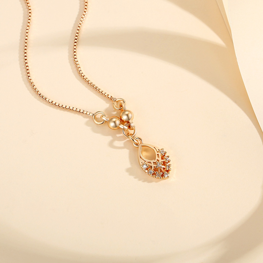 Y624 【Barang spot】 Kalung Hias Berlian Imitasi Elegan untuk Wanita Kalung stainless Fashion Aksesoris  Murah