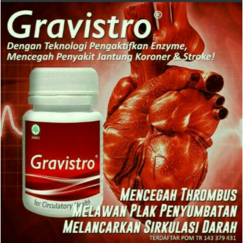 Obat gravistro asli original 10x lebih cepat mencegah penyakit jantung koroner & stroke