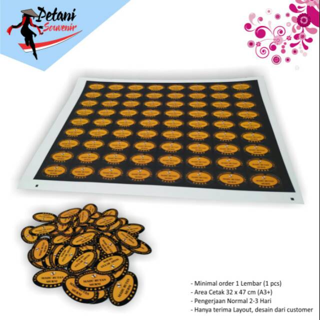 

STIKER LABEL MAKANAN / STIKER MIROR / STIKER CROMO