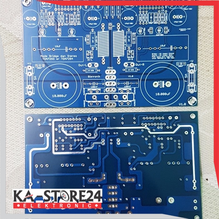 PCB TDA729X Amplifier STEREO-BRIDGE-PSU DAUBLE LAYER