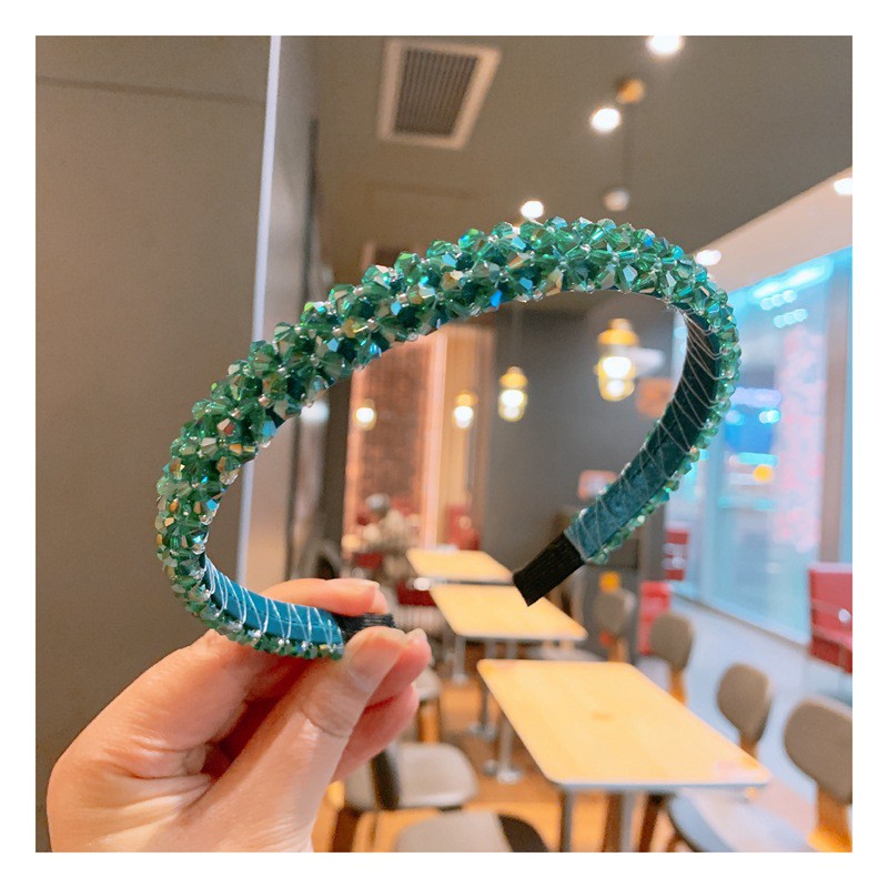 Korean Ins Crystal Beaded Headband Fashion Simple Hair Bands for Women Hair Accessories