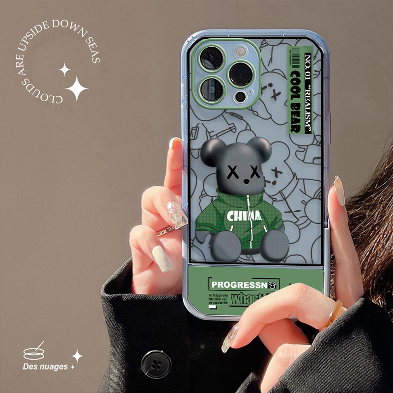 Soft Case Silikon TPU Shockproof Motif Beruang Untuk IPhone 11 12 13 Pro MAX XR X XS MAX 6 7 6s 8 Plus