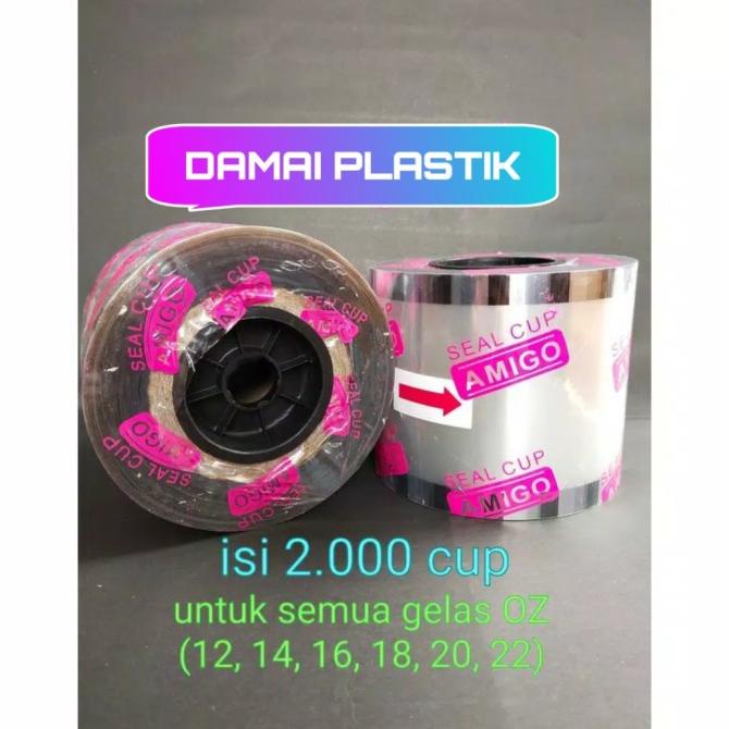 Seal Cup Amigo Polos Isi 2000 Cup Lid Cup