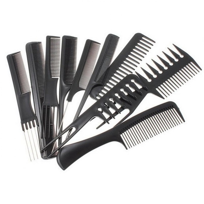 Termurah Set isi 10 Pcs Sisir Rambut Bulu Barbershop Salon Hewan Anjing kucing