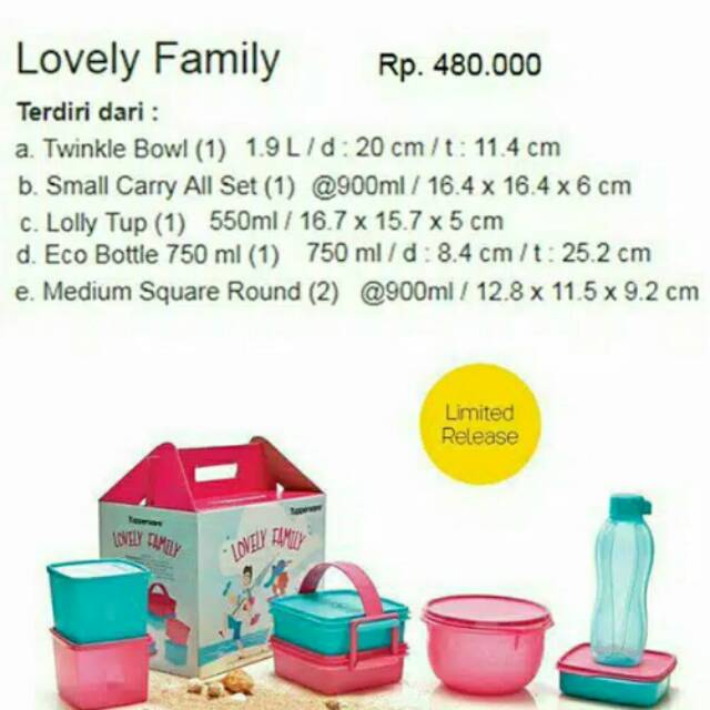 

Lovely Family Tup (isi 6 macam) 1 set