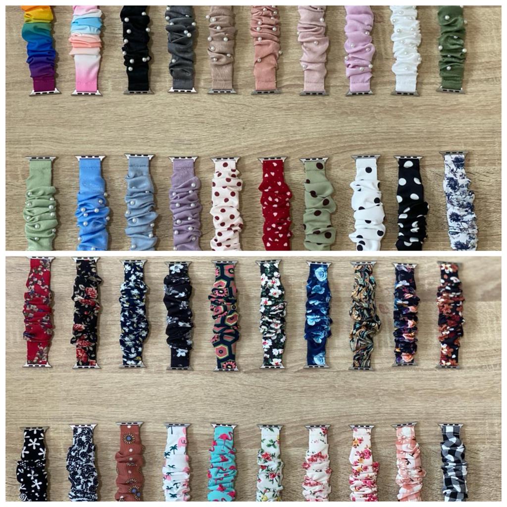 Strap Apple Watch Scrunchie Elastis Adjustable 38mm/40mm/41mm/42mm/44mm/45mm/49mm