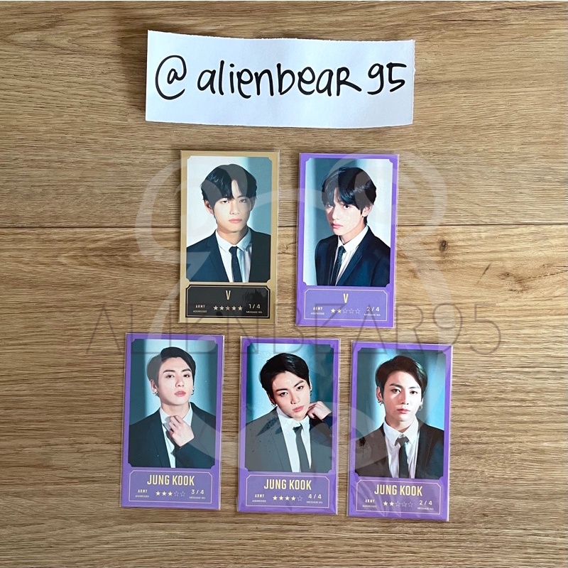 MESSAGE CARD BANGBANGCON V JUNGKOOK TAEHYUNG JK