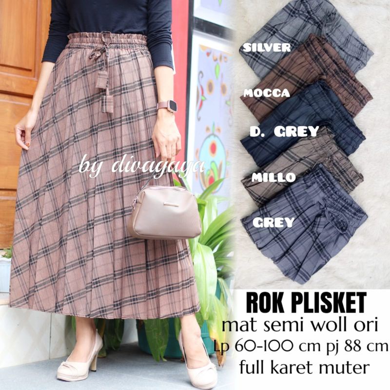 ROK PLISKET TERBARU SEMI WOL