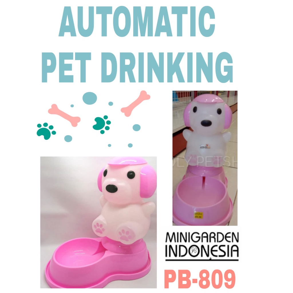 PET DRINKING OTOMATIS PB 809 pet bowl feeder dispenser mangkok tempat minum anjing 3000ML
