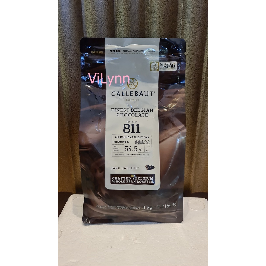 

Callebaut 54,5% Dark Chocolate 1kg (ORI PACK) FREE GEL ICE PACK