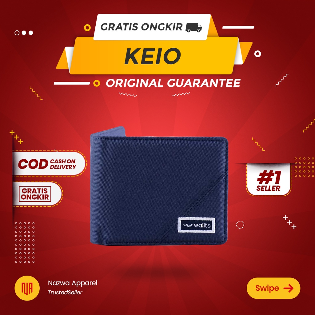 DOMPET WALLET WALLTS KEIO NAVY