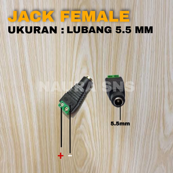 Jack Dc Female / Konektor Kamera Cctv / Jack Female Pompa Dc 12v