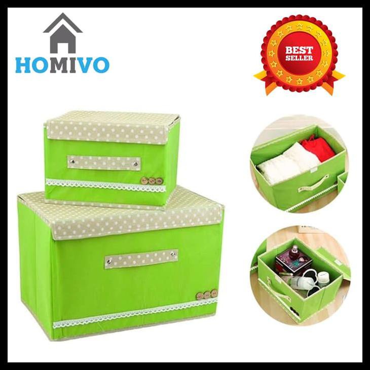 Kotak Penyimpanan Pakaian - Storage Box - Kotak Baju Besar Hijau