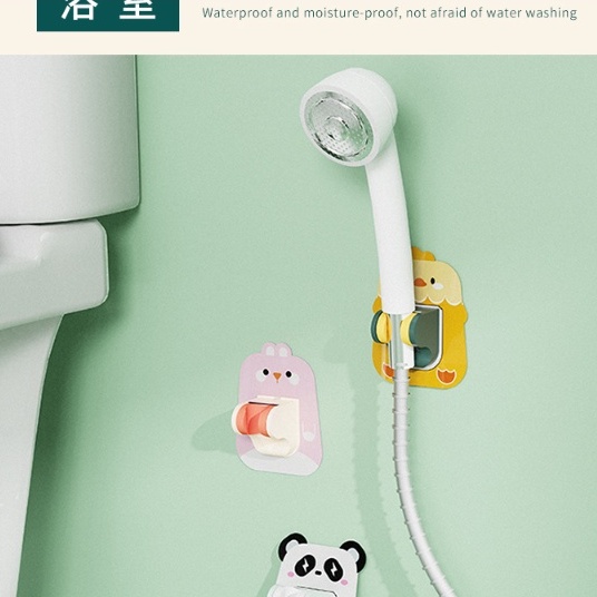 Gantungan SHOWER Kartun Hewan Imut / Hanger Shower Bidet Holder Animal / Gantungan Sapu Pel Gambar Karakter Hewan Lucu / Gantungan Animals Shower Holder