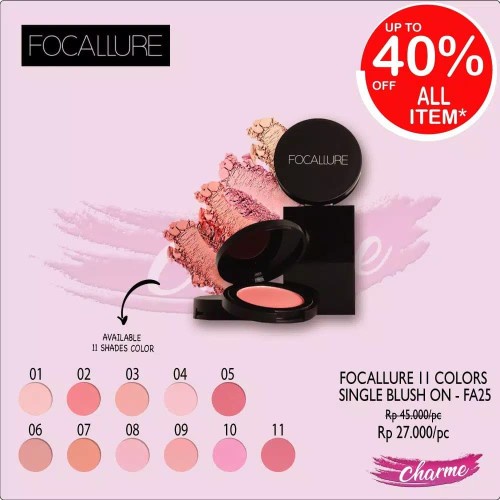 (READY &amp; ORI!) FOCALLURE 11 Colors Single Blush On FA25 FA 25