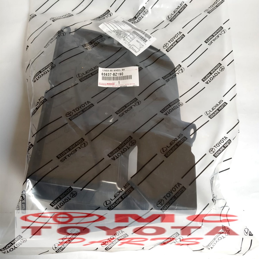 Liner Fender / Spakbor Belakang Kanan Agya Ayla 65637-BZ190