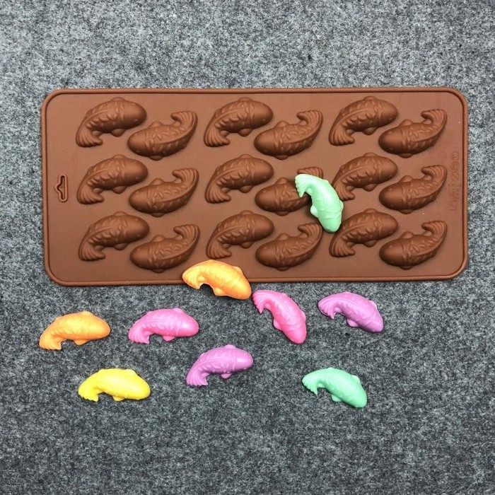 Cetakan silikon coklat puding fondant ikan koi mini