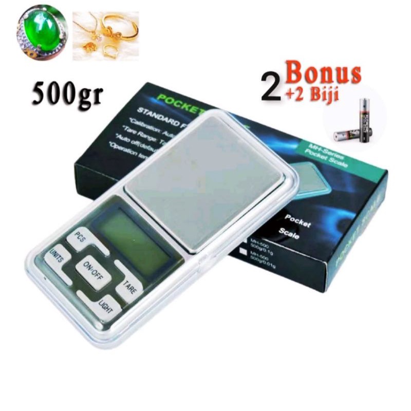 TIMBANGAN POCKET MURAH OBAT, EMAS, BATU PERHIASAAN (200gram &amp; 500gram)