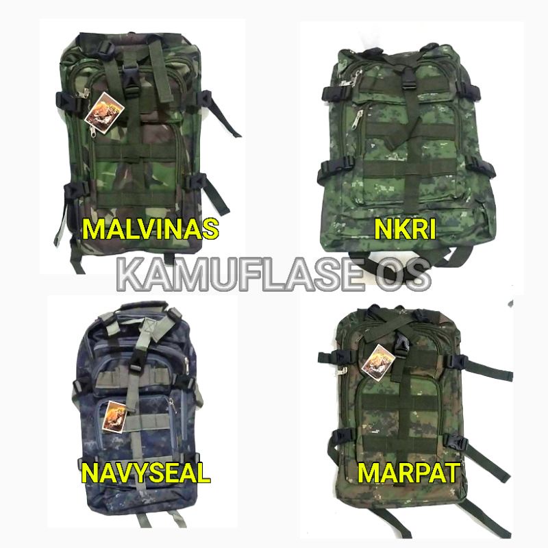 TAS RANSEL ARMY TACTICAL 3P LEBANON GENDONG BACKPACK HITAM ACCUPAT CAMO GURUN DLL~ LEBANON SEDANG