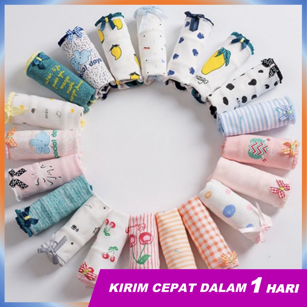 ZEXI Celana dalam wanita murah / celana dalam anak perempuan / celana dalam midi Korean Style Premium Import