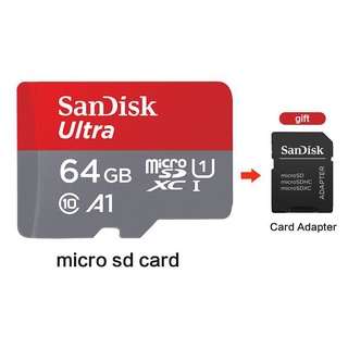 SanDisk Memory Card 64GB / 32 GB / 16 GB Clas 10 100Mbps Micro SD Kartu Memori Card Adaptor