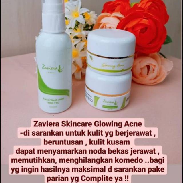 Zaviera skincare glowing acne by illona