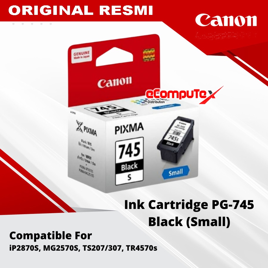 CARTRIDGE CANON PG 745S BLACK / CANON PG745S PG745 SMALL (ORIGINAL RESMI)