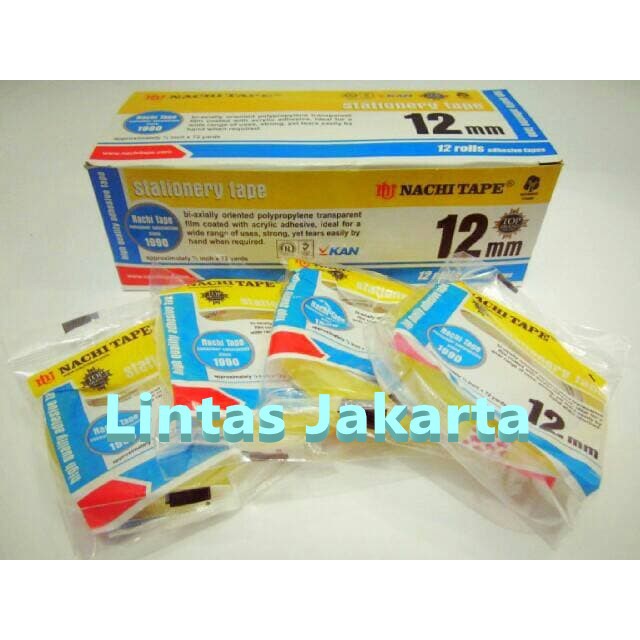 

Selotip / Isolasi / Cellotape Merk Nachi ukuran 1/2 inch x 72 yards
