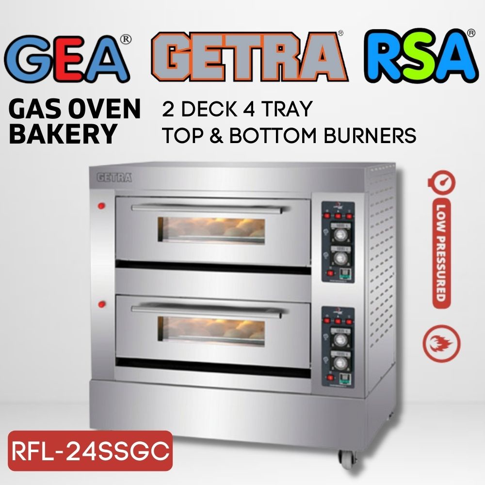 OVEN GETRA 2 DECK 4 TRAY RFL 24SSGC PEMANGGANG ROTI KUE ORIGINAL